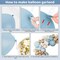 153pcs Dusty Blue Balloon Garland Kit – Mixed 18, 12, 10, 5 Inch Blue, White, Sand, Metallic Confetti, and Gold Balloons for Birthday, Baby Shower, and Party Decor